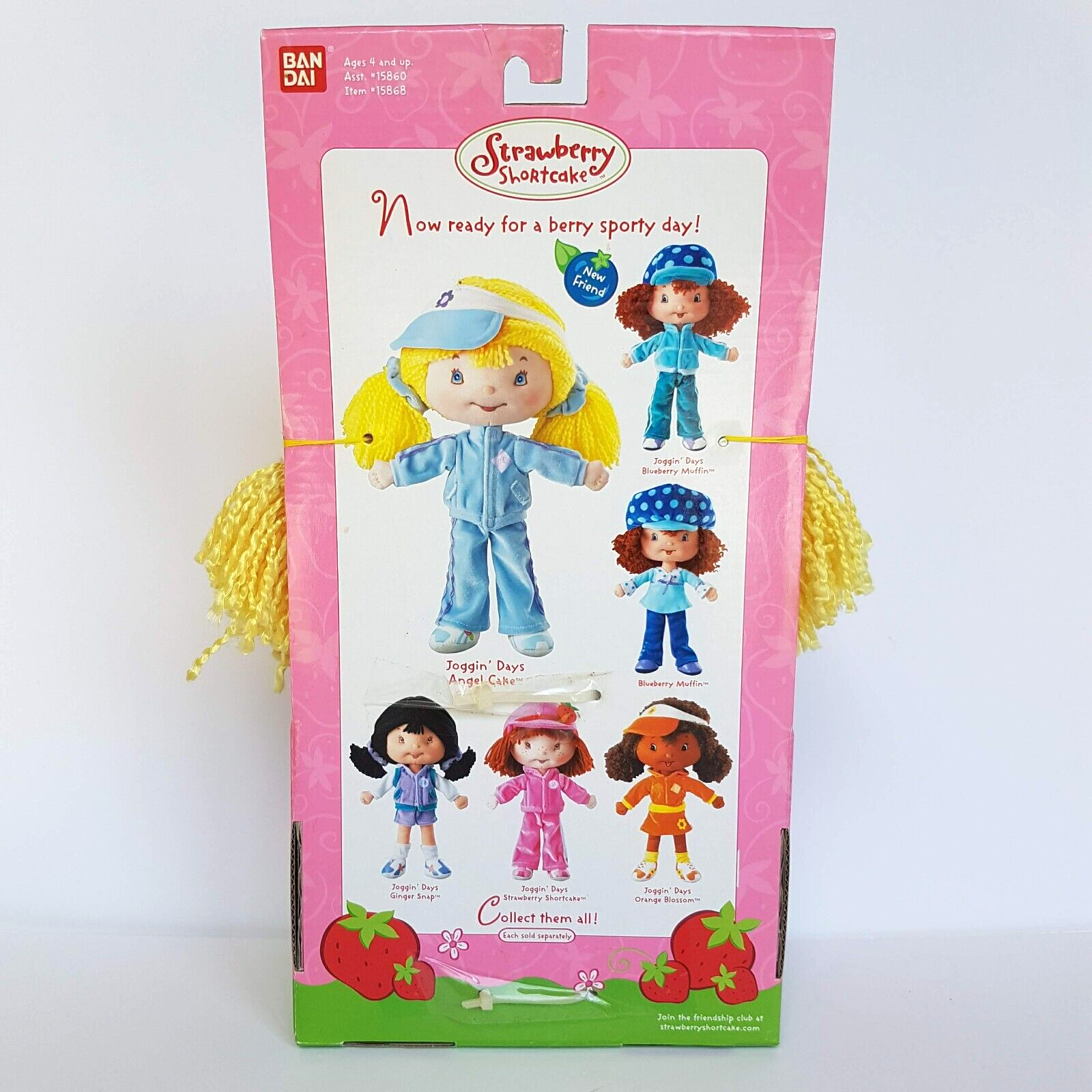 STRAWBERRY SHORTCAKE Berry Soft Friends Joggin' Days Angel Cake Rag Doll BOXED7