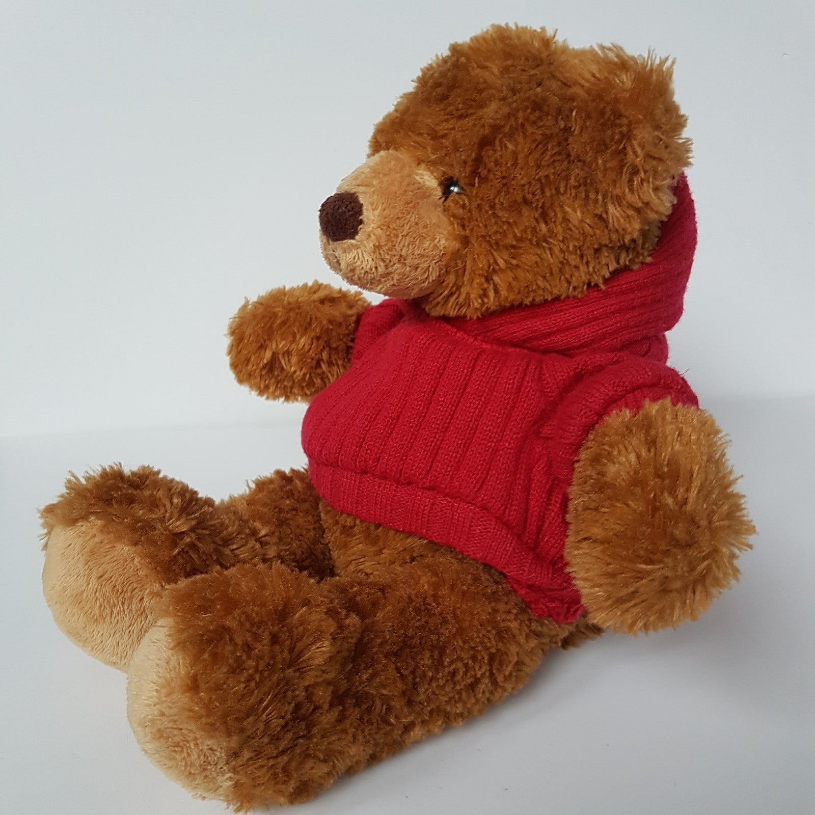 Myer OSCAR Floppy Teddy Bear Red Hoodie Stuffed Animal Soft Toy 32cm Cuddly Cute4
