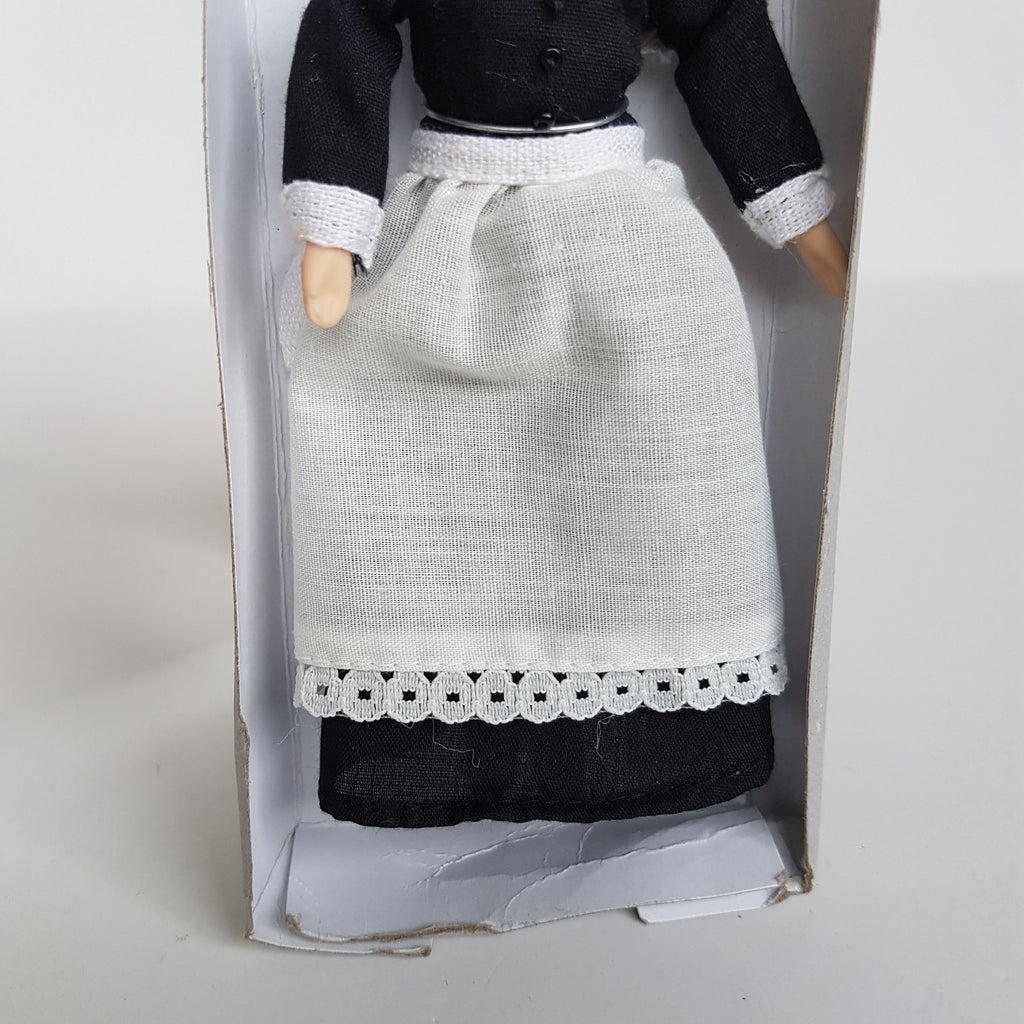 Del Prado Doll House VICTORIAN MAID Housekeeper Doll Black White Collectible13