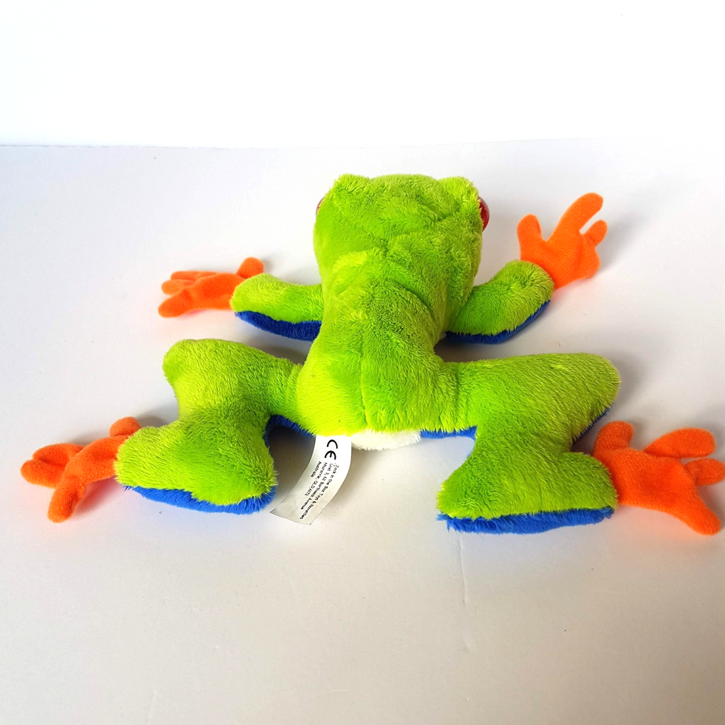Neon RED EYED TREE FROG Plush 17cm Soft Toy Stuffed Animal Reptile Beanbag Toy4