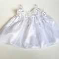 Build A Bear SEQUIN DRESS White Outfit Clothes Teddy Bear BAB Pretty Dress Toy0