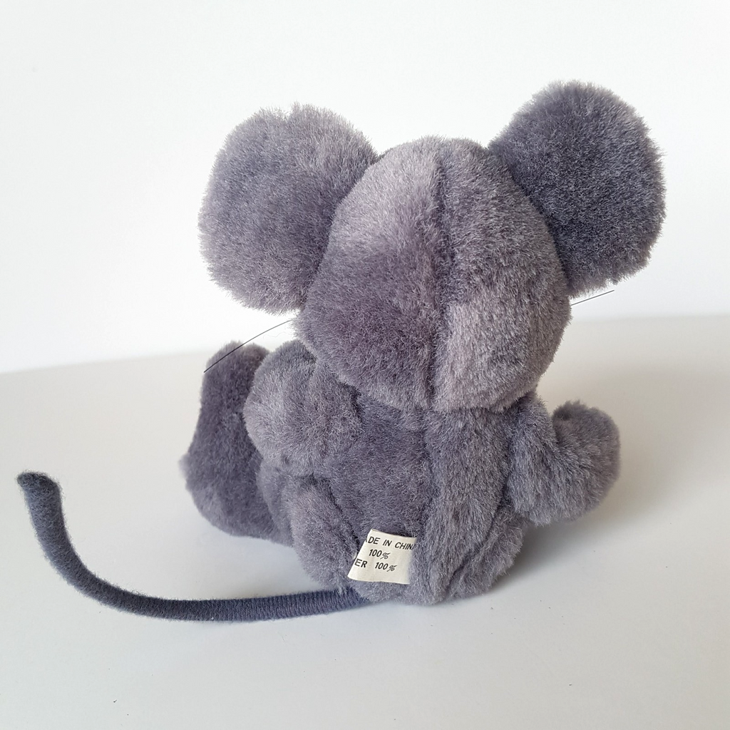 Blue Grey PLUSH SITTING MOUSE Handmade Rat 19cm Stuffed Animal Soft Toy Beanbag7