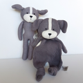 ES Kids DOG LOVEY + RATTLE SET Knit Plush Comforter Security Blanket Soft Toy0
