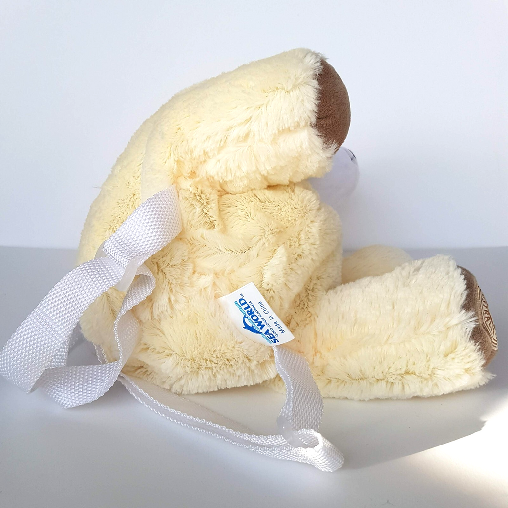 Sea World POLAR BEAR BACKPACK Plush Stuffed Animal 28cm Kids Bag Soft Toy Bag9