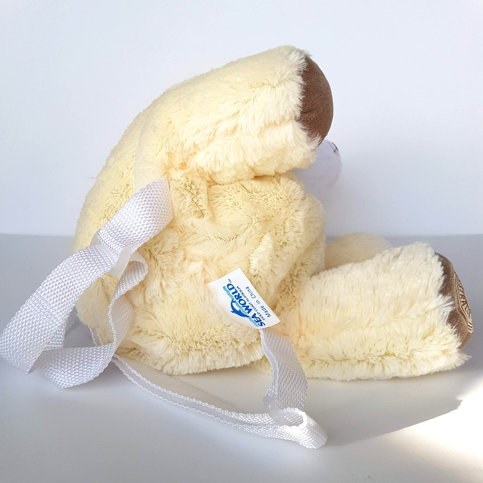 Sea World POLAR BEAR BACKPACK Plush Stuffed Animal 28cm Kids Bag Soft Toy Bag9