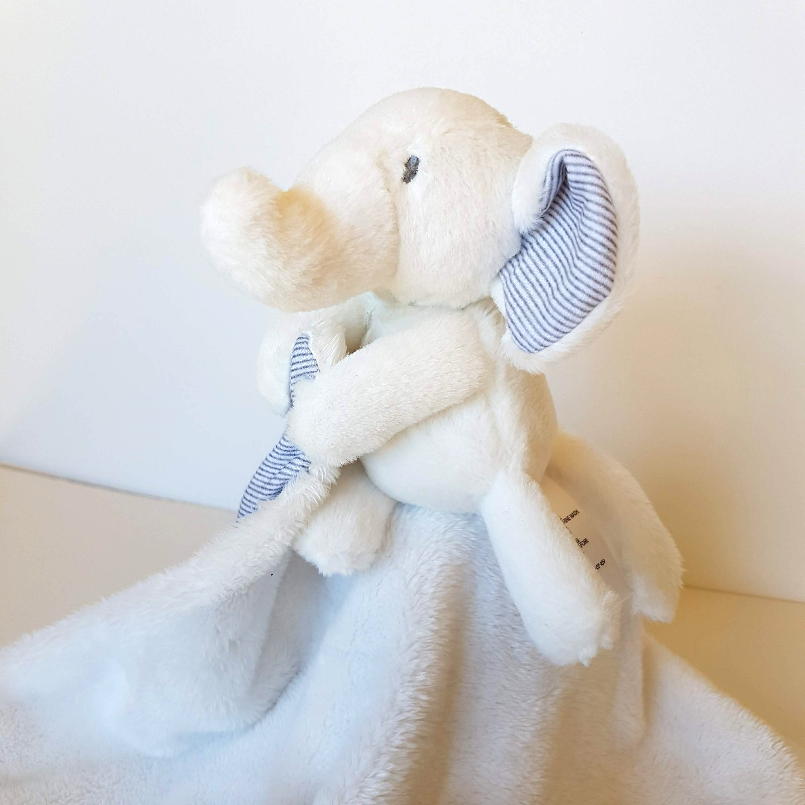 Anko WHITE ELEPHANT Baby Lovey Security Blanket Comforter Plush Soft Toy Sleep1