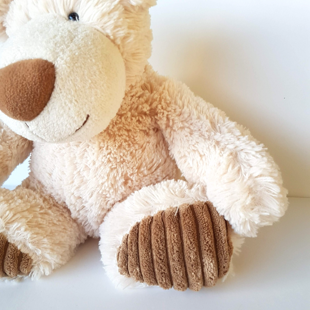 Aurora CREAM TEDDY BEAR Plush 30cm Stuffed Animal Soft Toy Beanbag Floppy Cuddly3