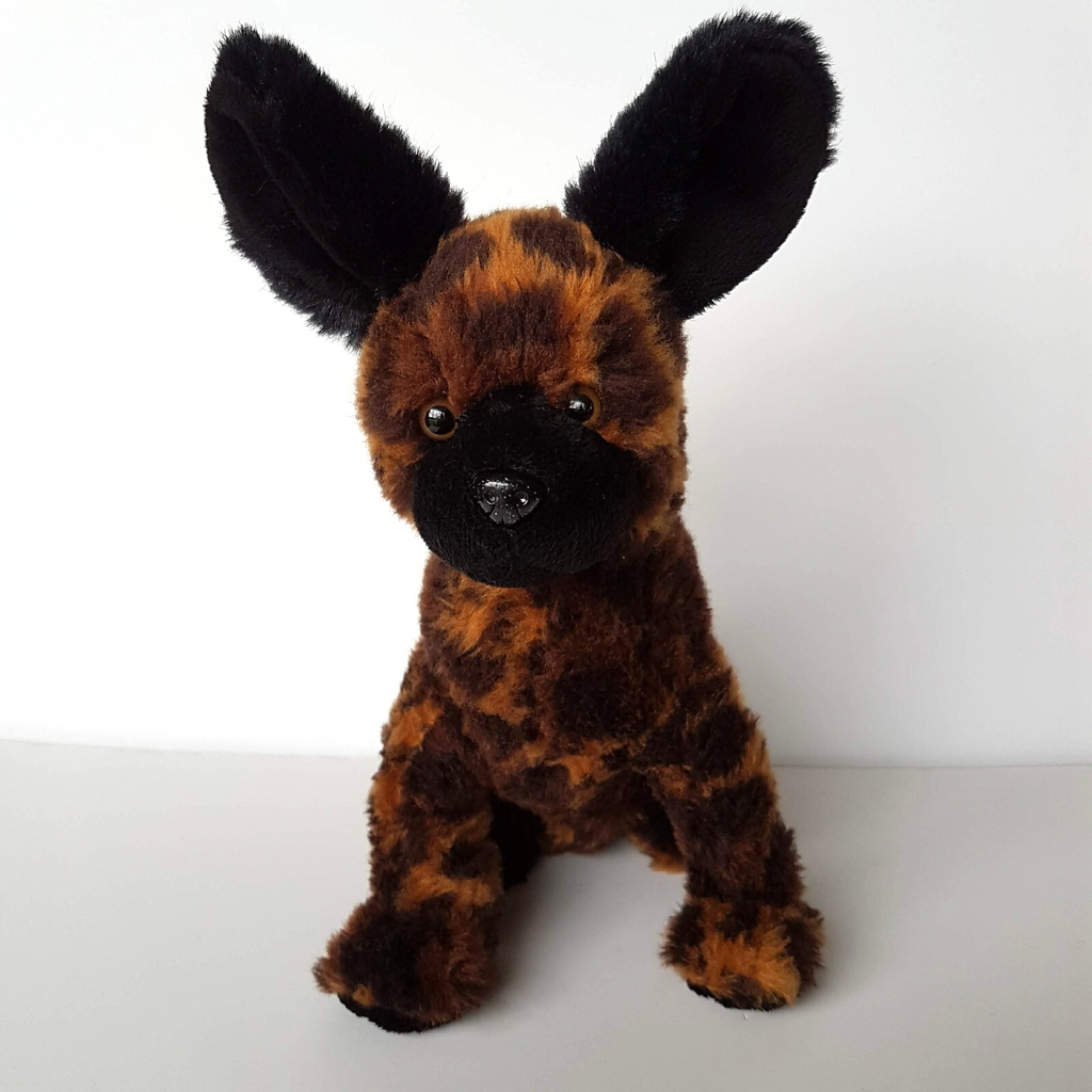 AFRICAN WILD DOG Plush PAINTED WOLF Hyena  27cm Stuffed Animal Soft Toy Safari1