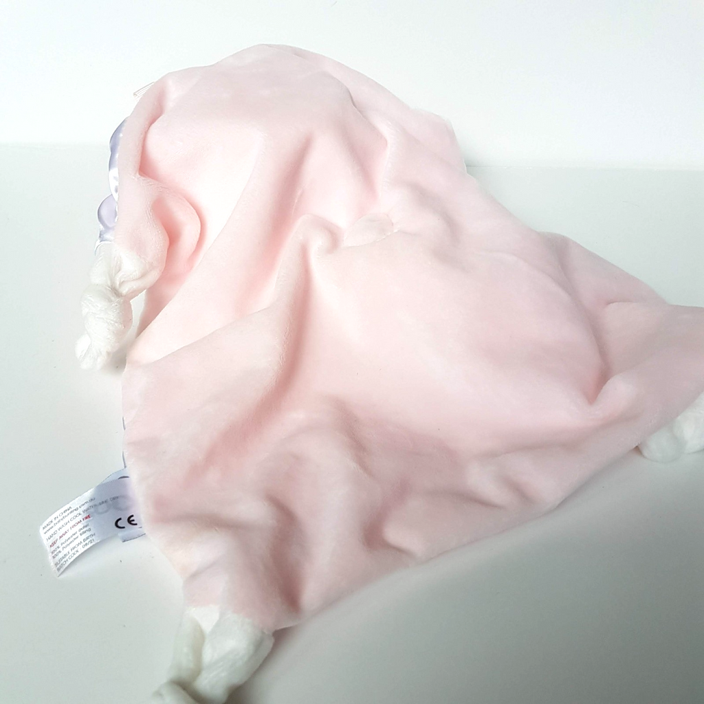 4Baby PINK BUNNY Lovey Plush Baby Rabbit Security Comforter Blanket Soft Toy4