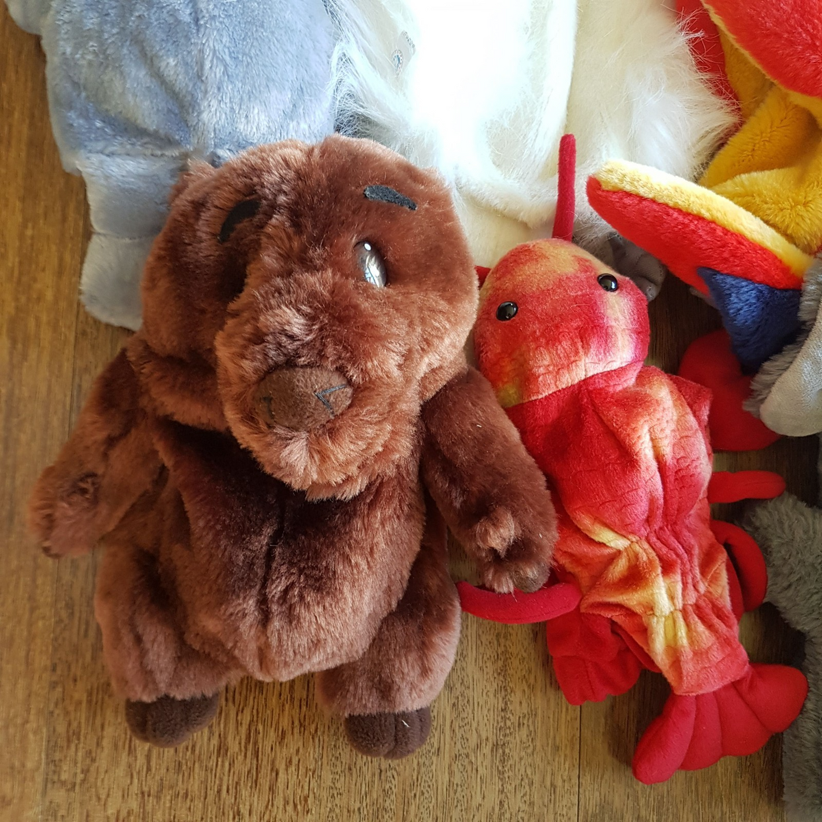 Mixed Lot ANIMAL PUPPETS Plush Bird Koala Giraffe Bear Stuffed Animal Soft Toy5