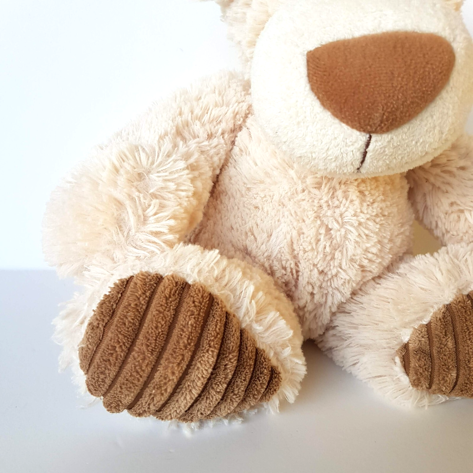 Aurora CREAM TEDDY BEAR Plush 30cm Stuffed Animal Soft Toy Beanbag Floppy Cuddly2