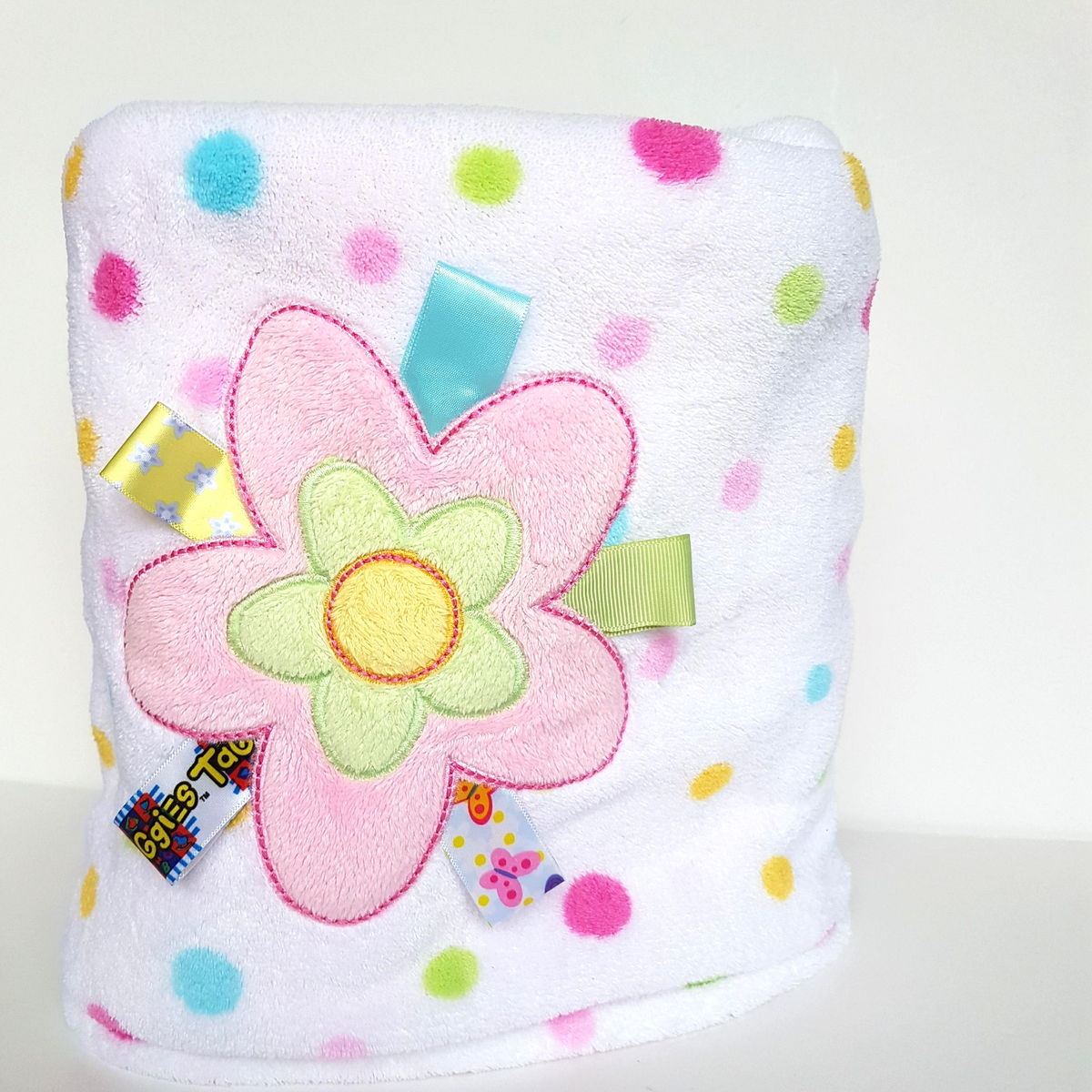 Higgledee BABY FLOWER Polar Fleece Spots Cuddle Blanket Polka Dots 102 x 86cm2