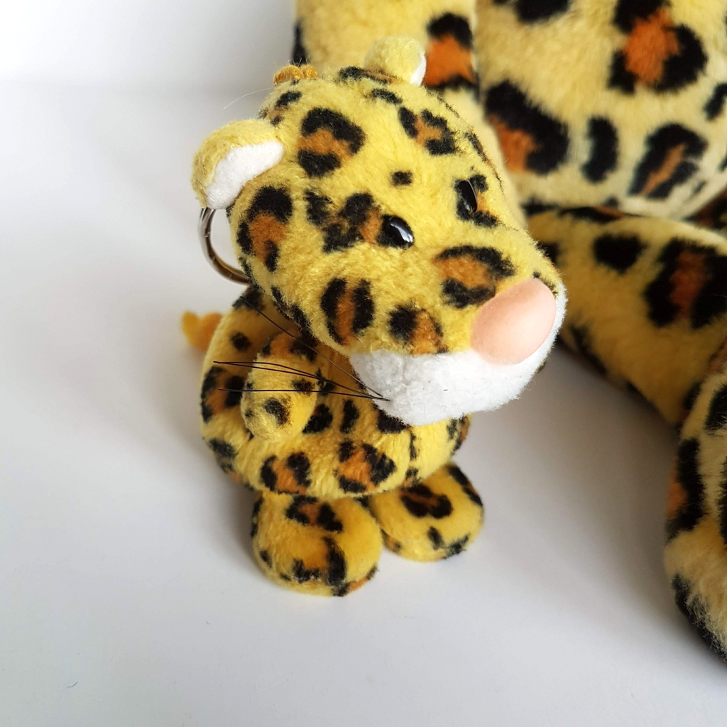 Nici YELLOW JAGUAR Wild Cat Plush + KEYCHAIN Key Ring Stuffed Animal Soft Toy6