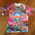 Dreamworld GRAPHIC LOGO T Shirt White Waterworld MEDIUM Theme Park Merch Dye Sub0
