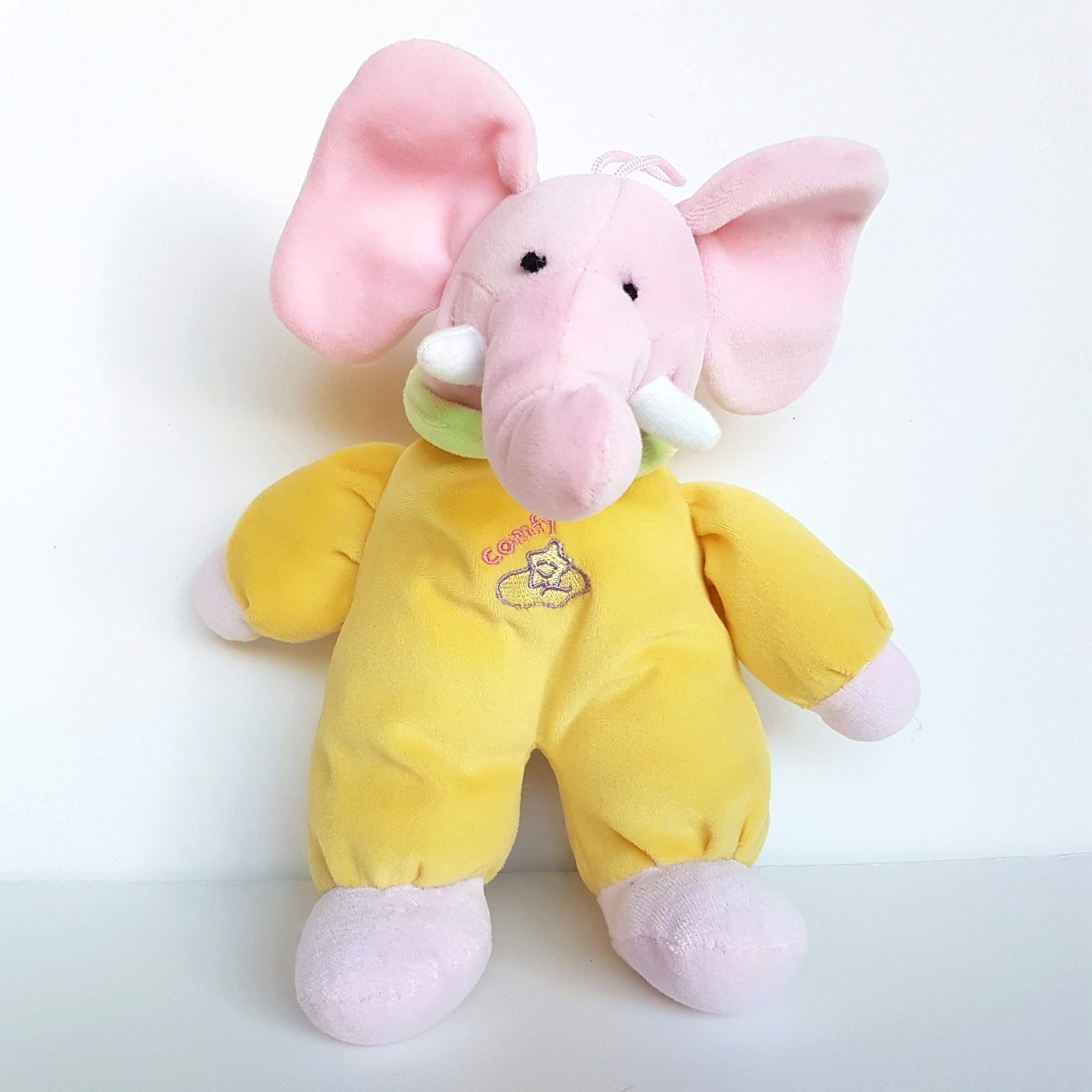 VTG Russ TUSKIE ELEPHANT Velour Lovey Comfy Soft Toy 25cm Plush Stuffed Animal0