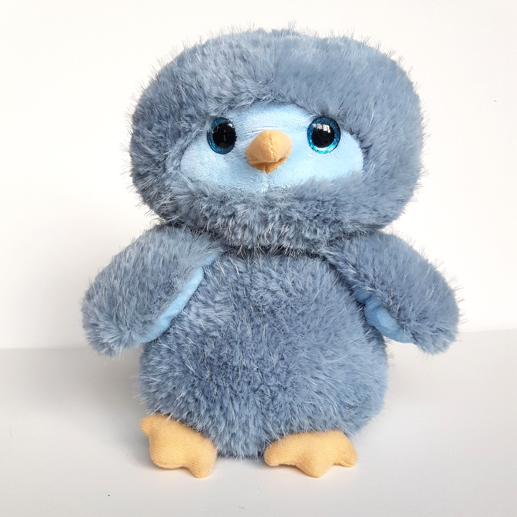 Cute BLUE OWL Plush Stuffed Animal 23cm Bird Soft Toy Cuddly Glitter Eyes Cute1