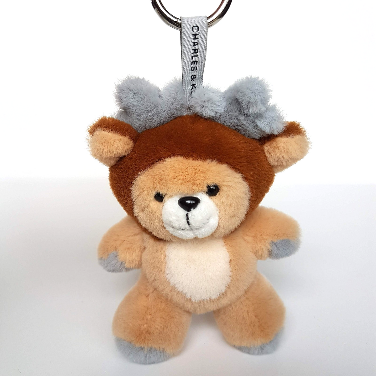 Charles & Keith TEDDY BEAR Plush Bag Charm Keyring Keychain Soft Toy Accessory0