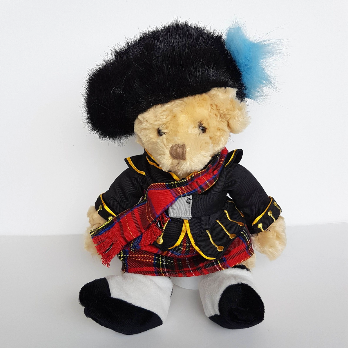 Russ SCOTTISH PIPER BEAR Teddy Bear 29cm Plush Plaid Stuffed Animal Soft Toy1