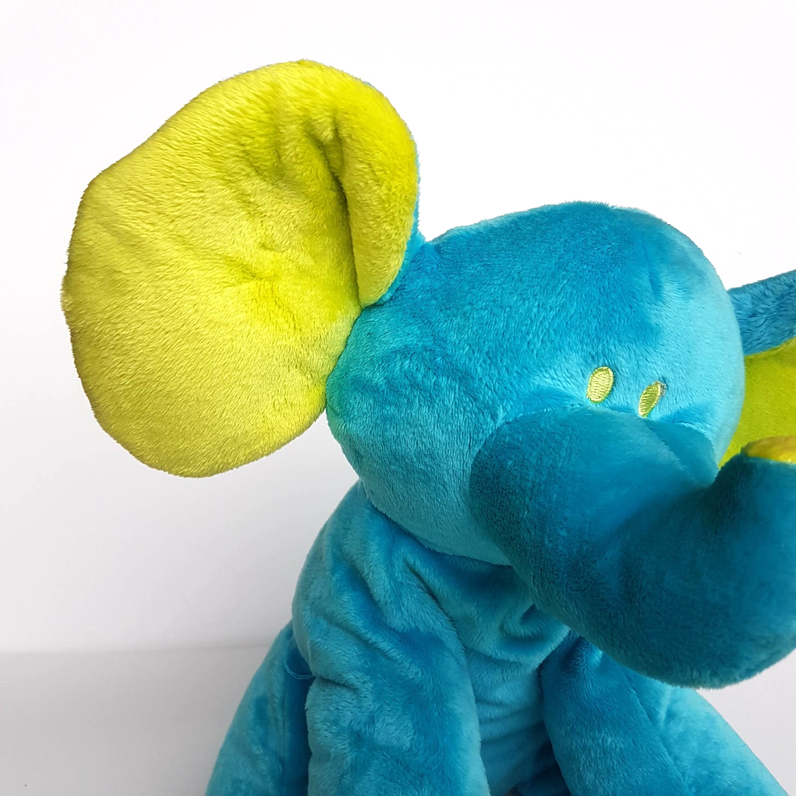 Teddy & Friends ELEPHANT Plush Blue Green Neon Soft Toy Stuffed Animal Floppy1