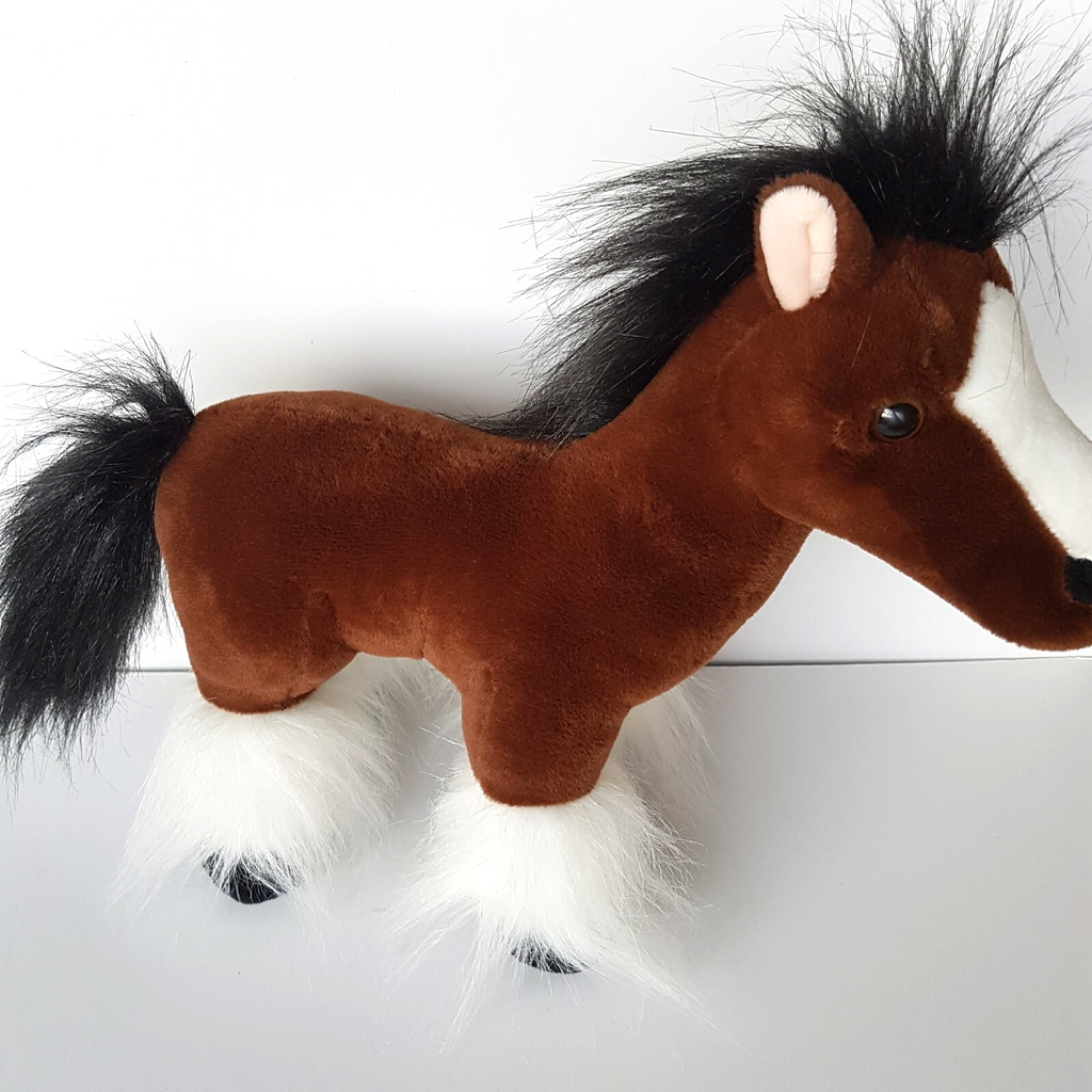 Korimco CLYDESDALE HORSE PONY Plush Stuffed Animal 30cm Equestrian Soft Toy Cute3