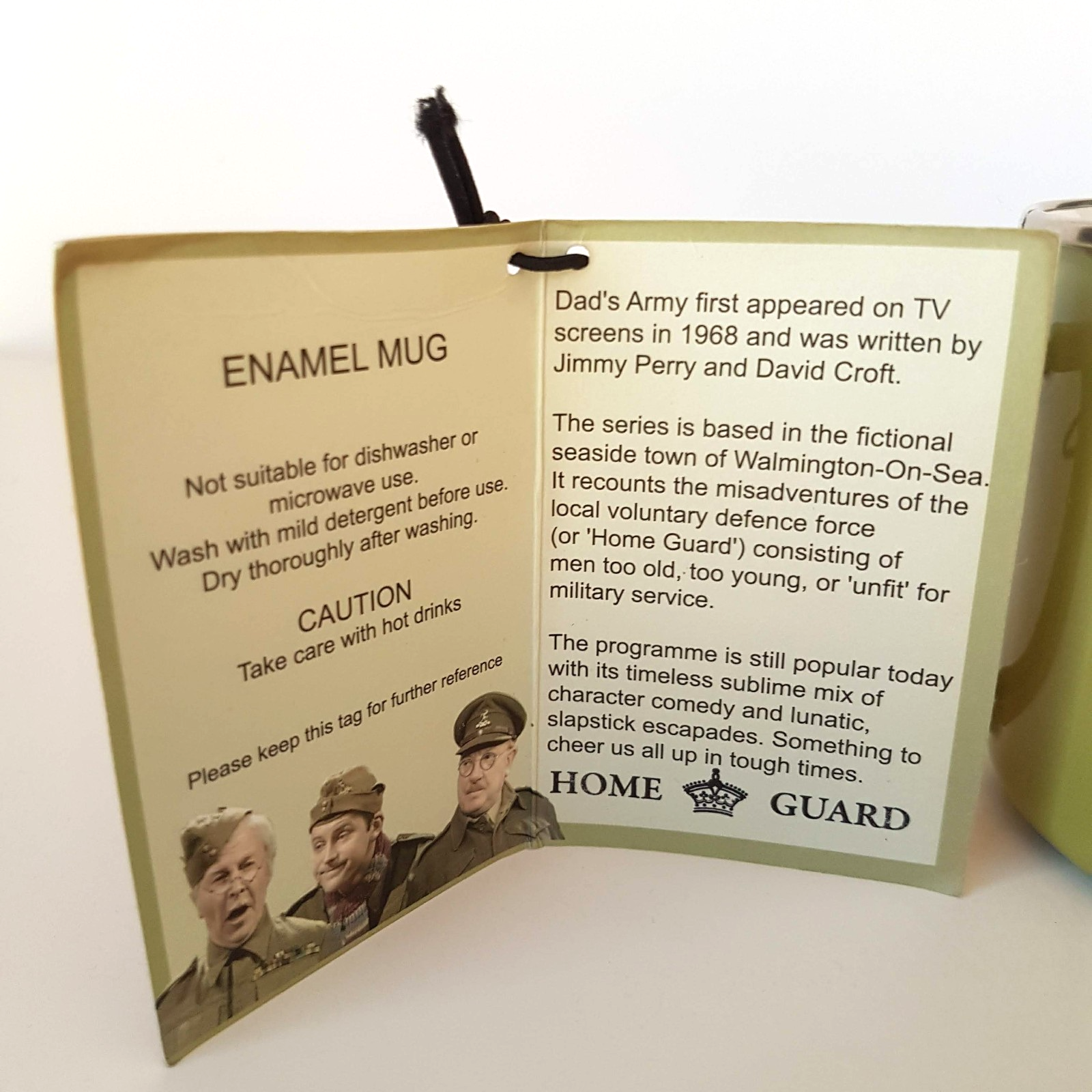 Dad's Army DON'T PANIC ENAMEL MUG 2012 Military Comedy TV Series CHIPPED Gift10