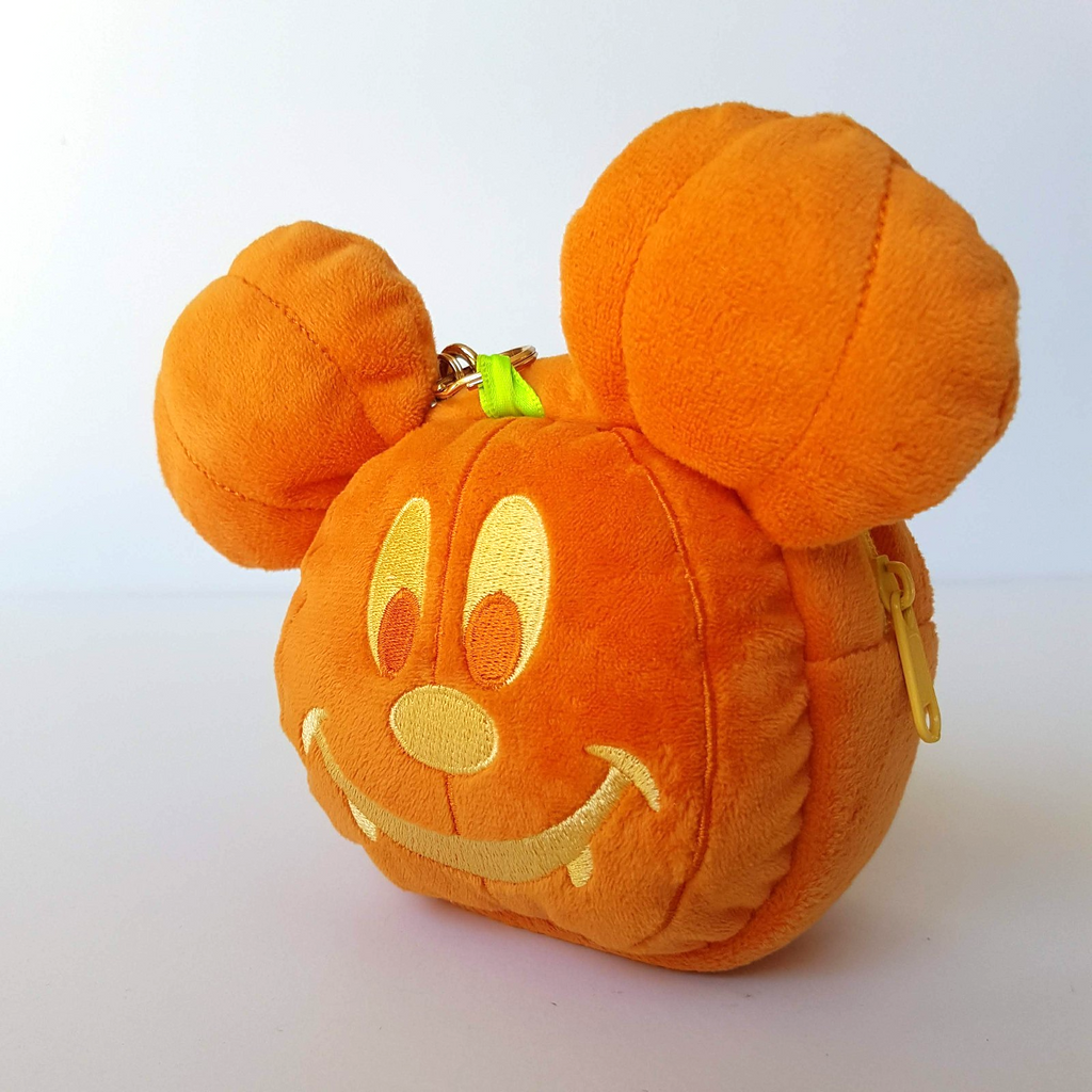 Tokyo Disney Halloween MICKEY GHOST 2025 Pouch Key Chain Charm Pumpkin Plush3