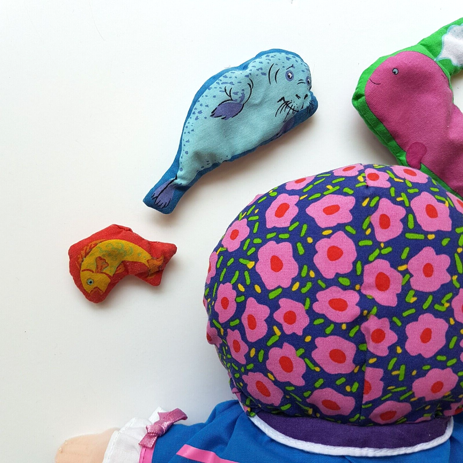 RARE Child's Play OLD LADY WHO SWALLOWED THE SEA Plush Doll Nursery Rhyme Toy11