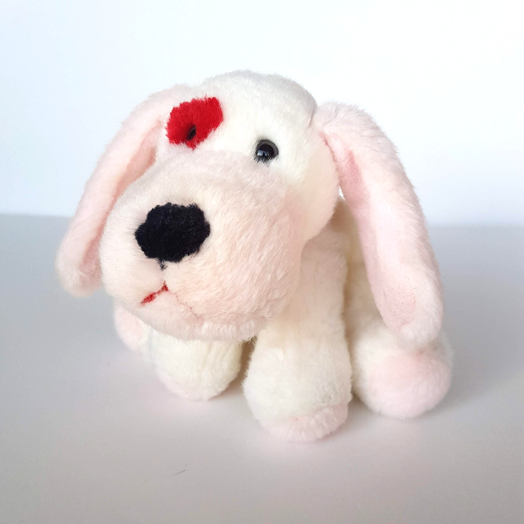 Floppy WHITE RED HEART DOG Plush 14cm Soft Toy Stuffed Animal LOVE TOY Heart0