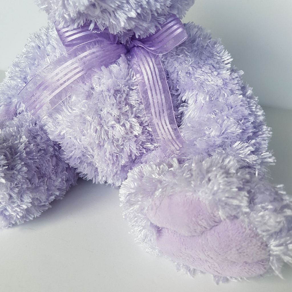 Korimco PURPLE LAVENDER TEDDY BEAR 32cm Plush Soft Toy Stuffed Animal Floppy3