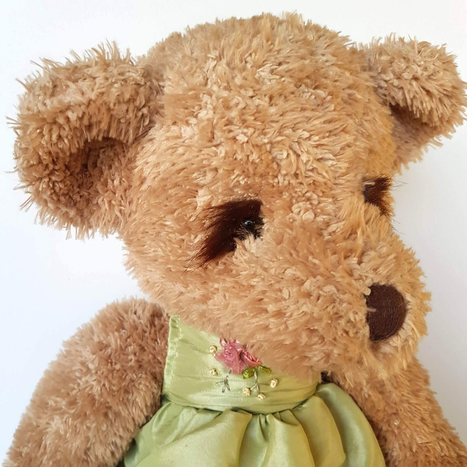 Russ INDEE Teddy Bear Plush 43cm Dress Stuffed Animal Soft Toy Pretty Unique8