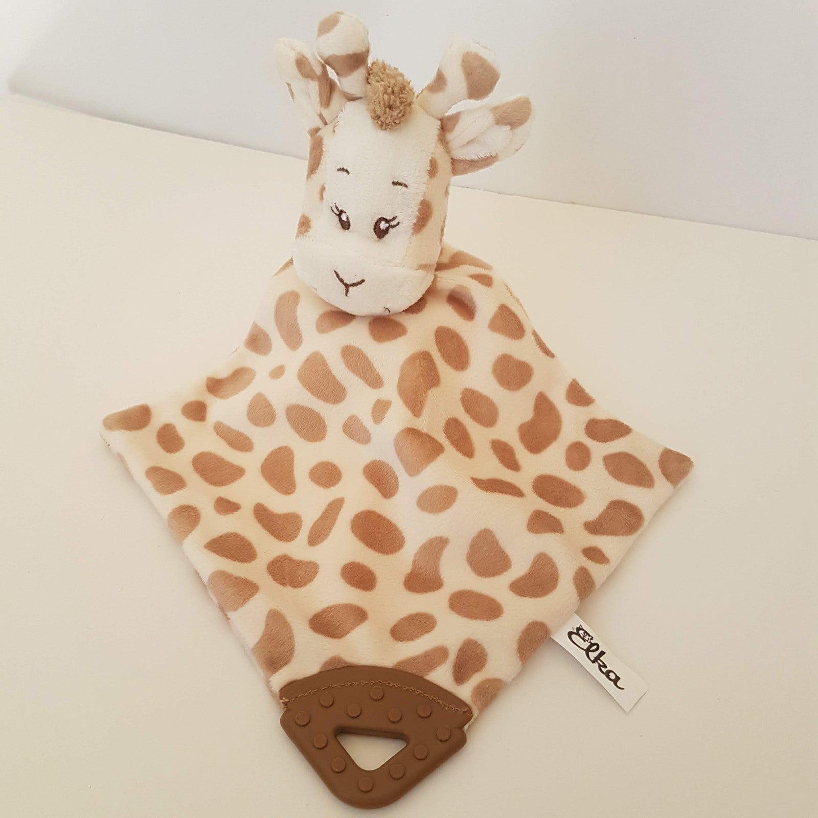 Elka SPOTTED GIRAFFE Baby Lovey Security Blanket Comforter Plush Soft Toy Cute2