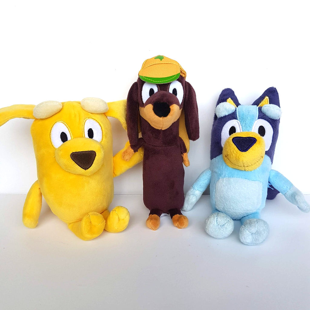 Bluey Plush Lot LUCKY SNICKERS BLUEY Puppy Dog Stuffed Animal Soft Toy Genuine1