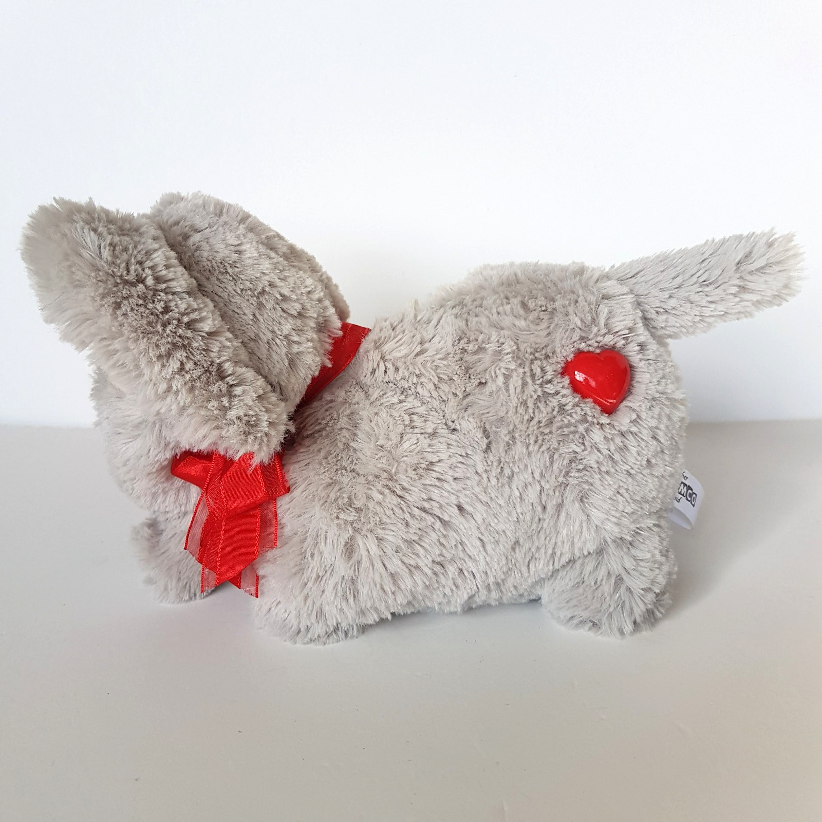 Korimco GREY ELEPHANT Red Heart Plush Small Stuffed Animal Soft Toy Super Cuddly3