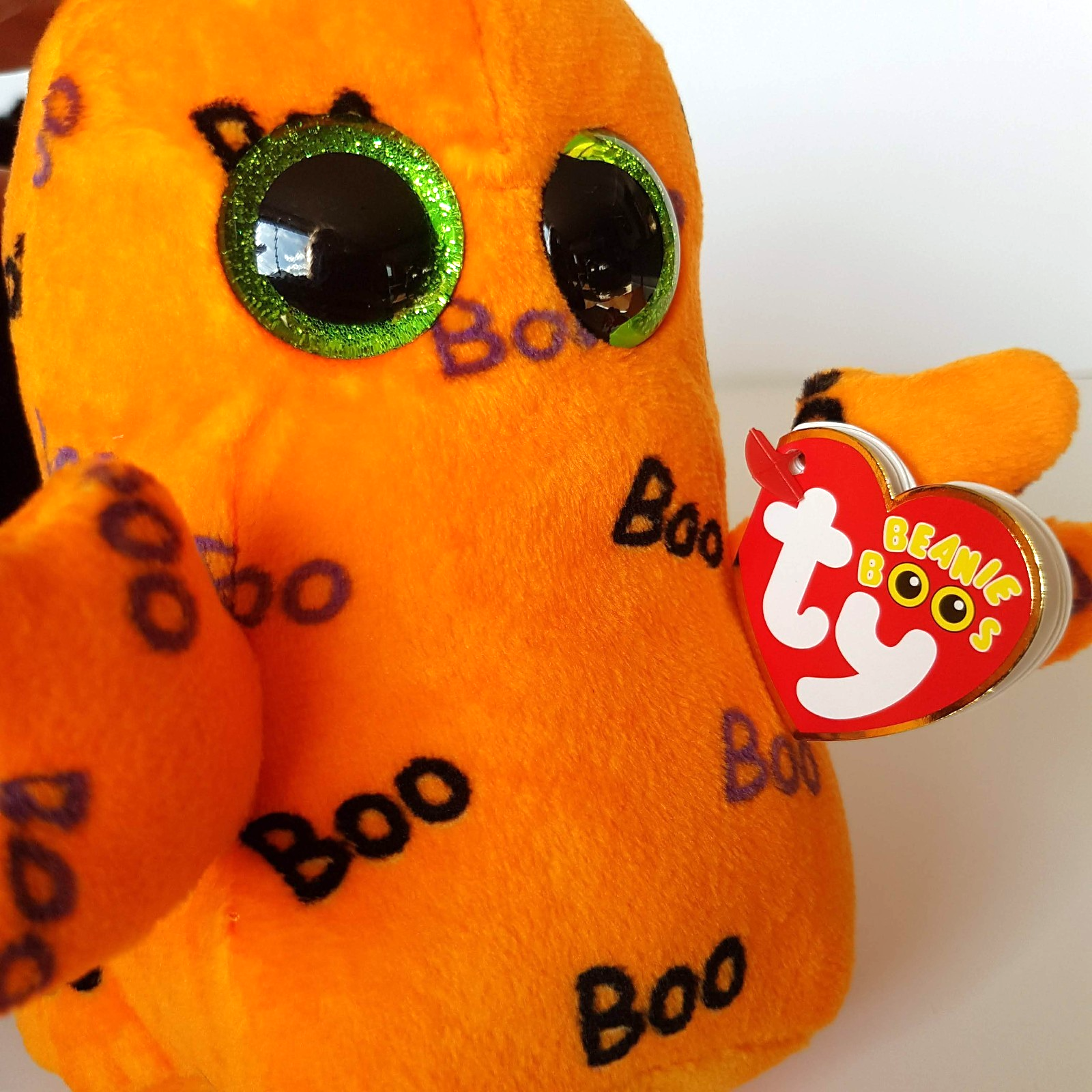 TY Beanie GHOULIE CRAWLY MORTIMER Halloween Orange GHOST SPIDER BAT Plush Toy9