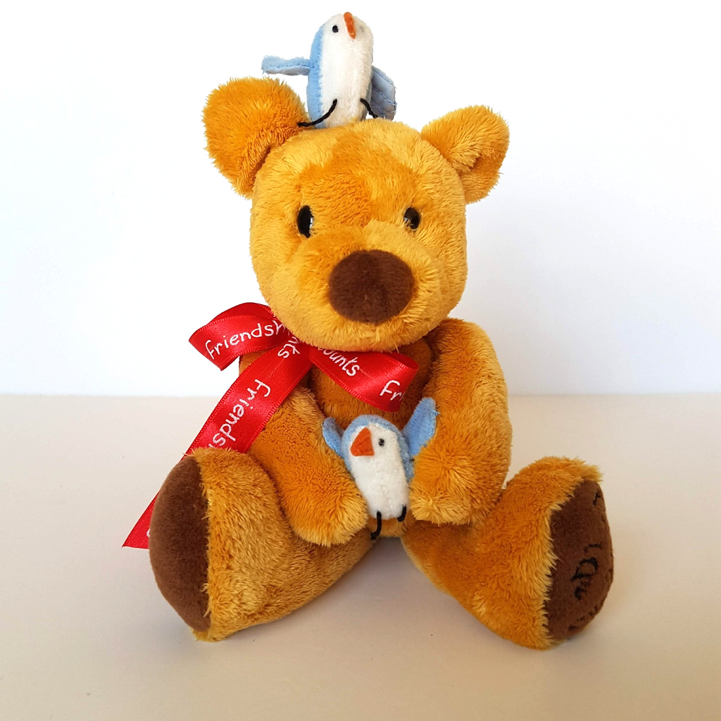 Gund NEWTONS LAW Teddy Bear Plush 27cm Stuffed Animal Soft Toy Friendship Counts1