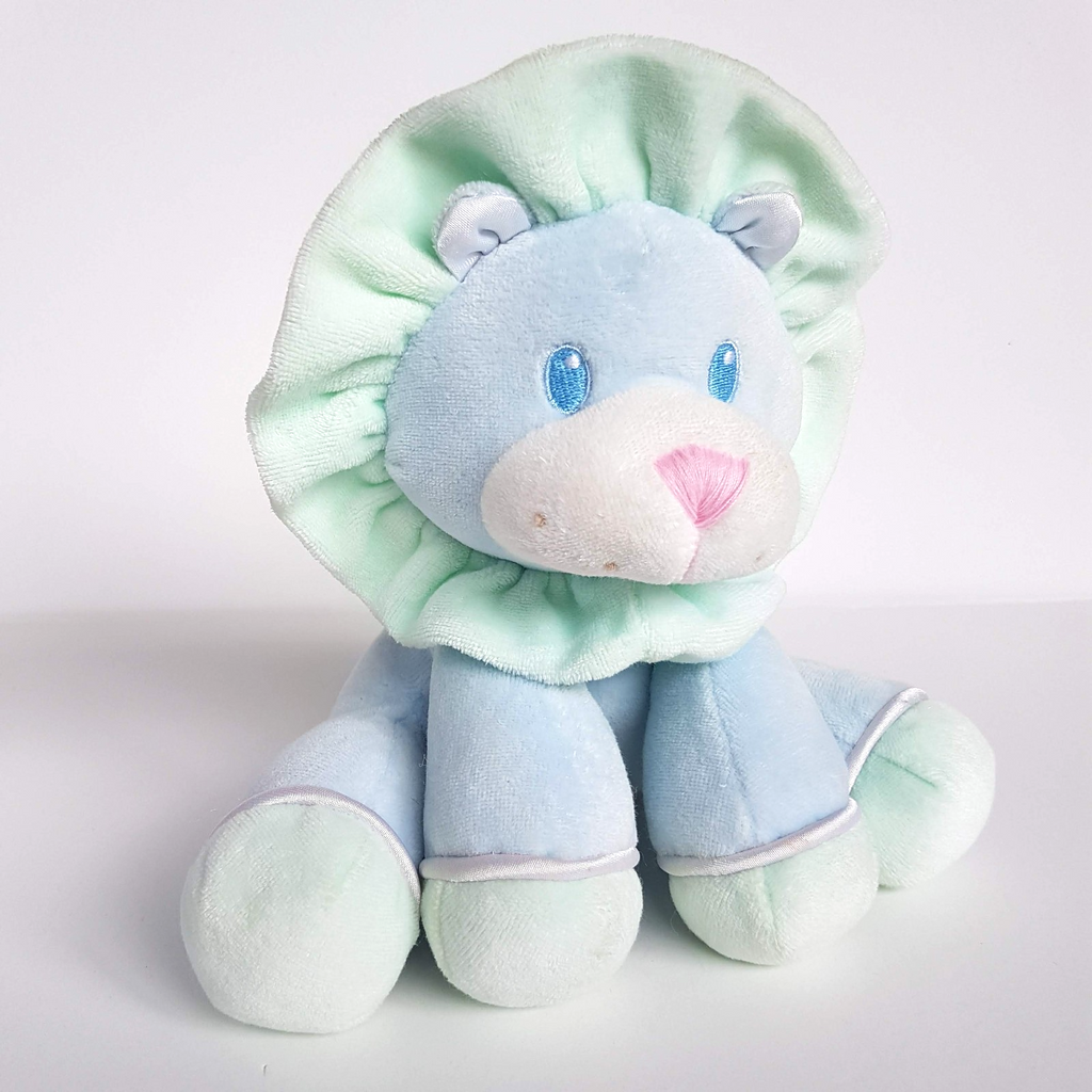 Vintage EDEN PASTEL LION Velour Baby Plush Rattle Stuffed Animal Lovey Soft Toy1