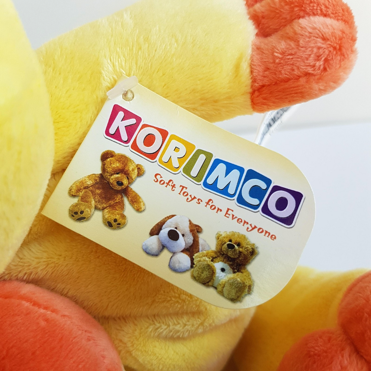 Korimco FLOPPY YELLOW DUCK Plush 36cm Bird Soft Toy Farm Stuffed Animal Beanbag4