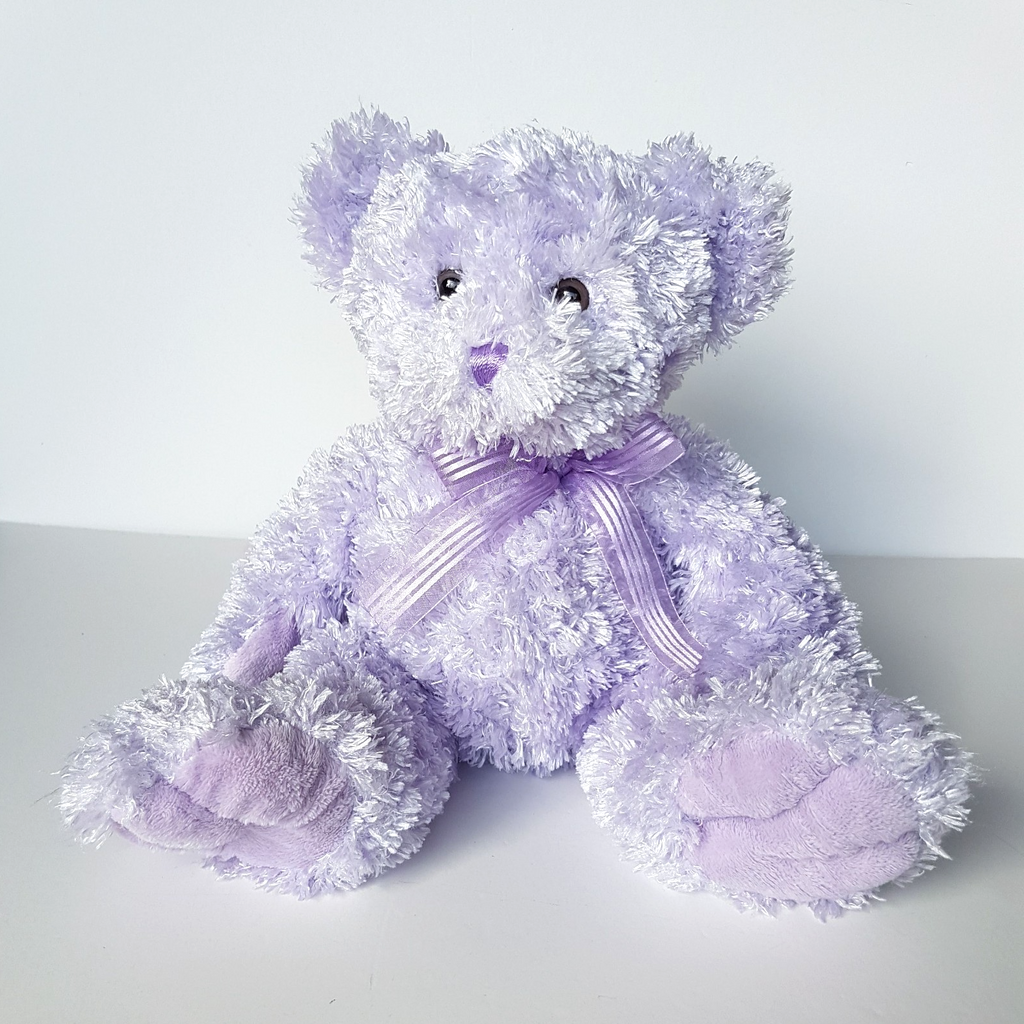 Korimco PURPLE LAVENDER TEDDY BEAR 32cm Plush Soft Toy Stuffed Animal Floppy0