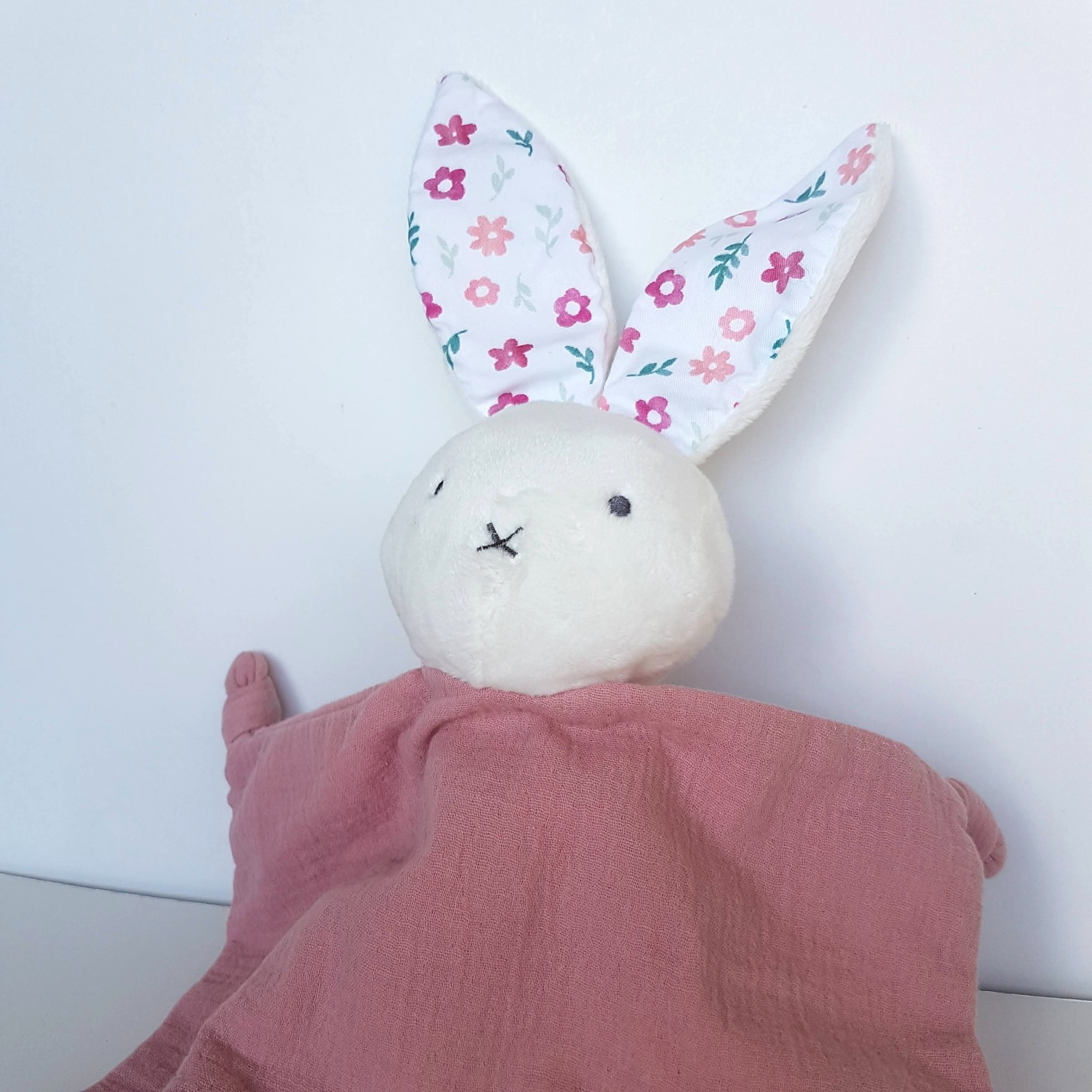 Bub PINK BUNNY RABBIT Lovey Target Plush Muslin Security Comforter Soft Toy Cute2