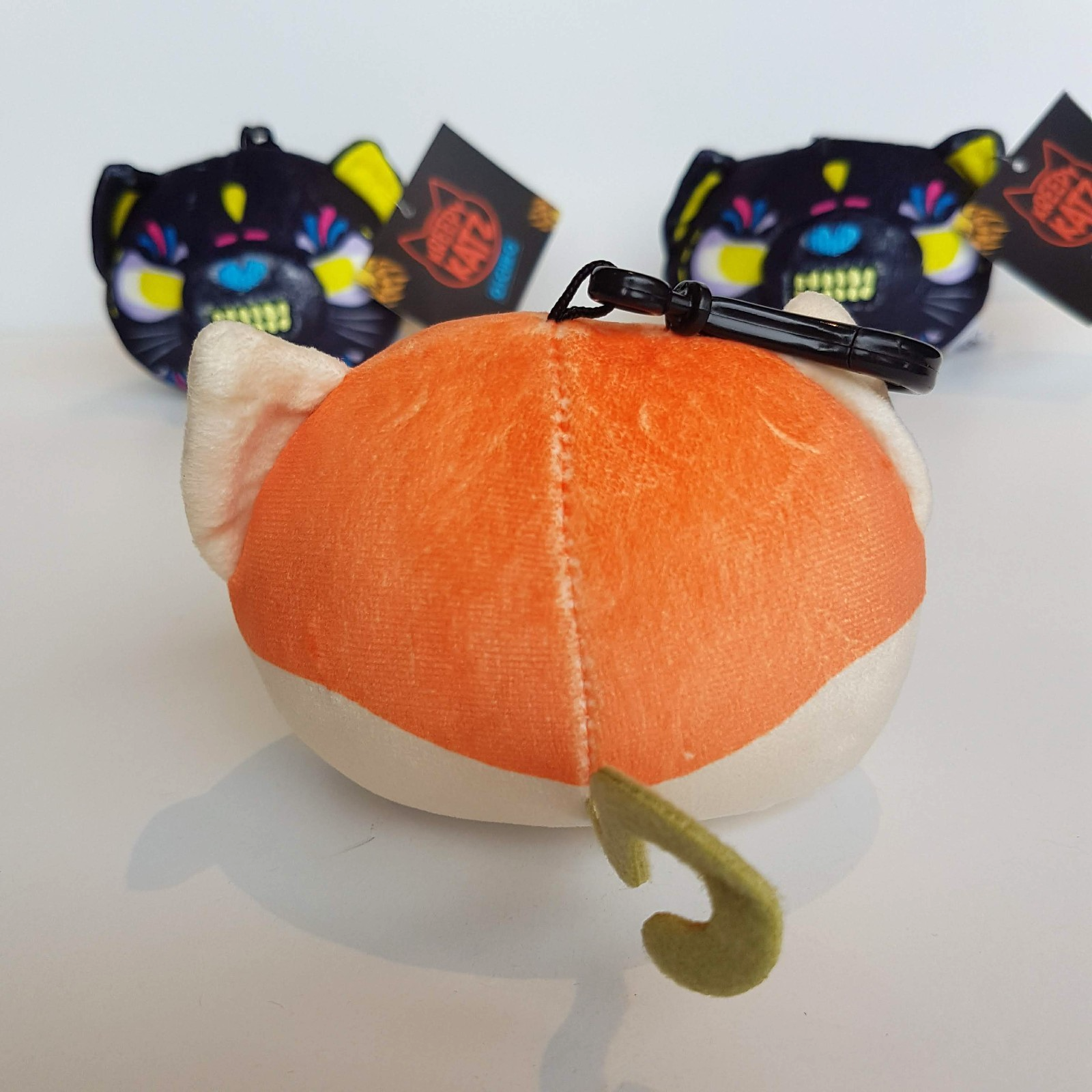 KREEPY KATZ Clip On Key Ring LOT Cat Plush Frankenkitty Fungus Oscuro Kandy Toy10