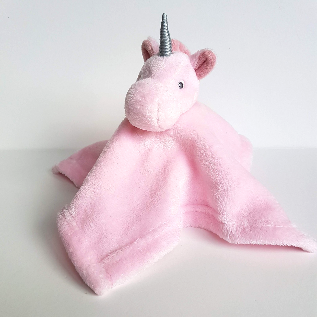 Urban Products PINK UNICORN Baby Lovey Comforter Security Blanket Sleep Soft Toy1