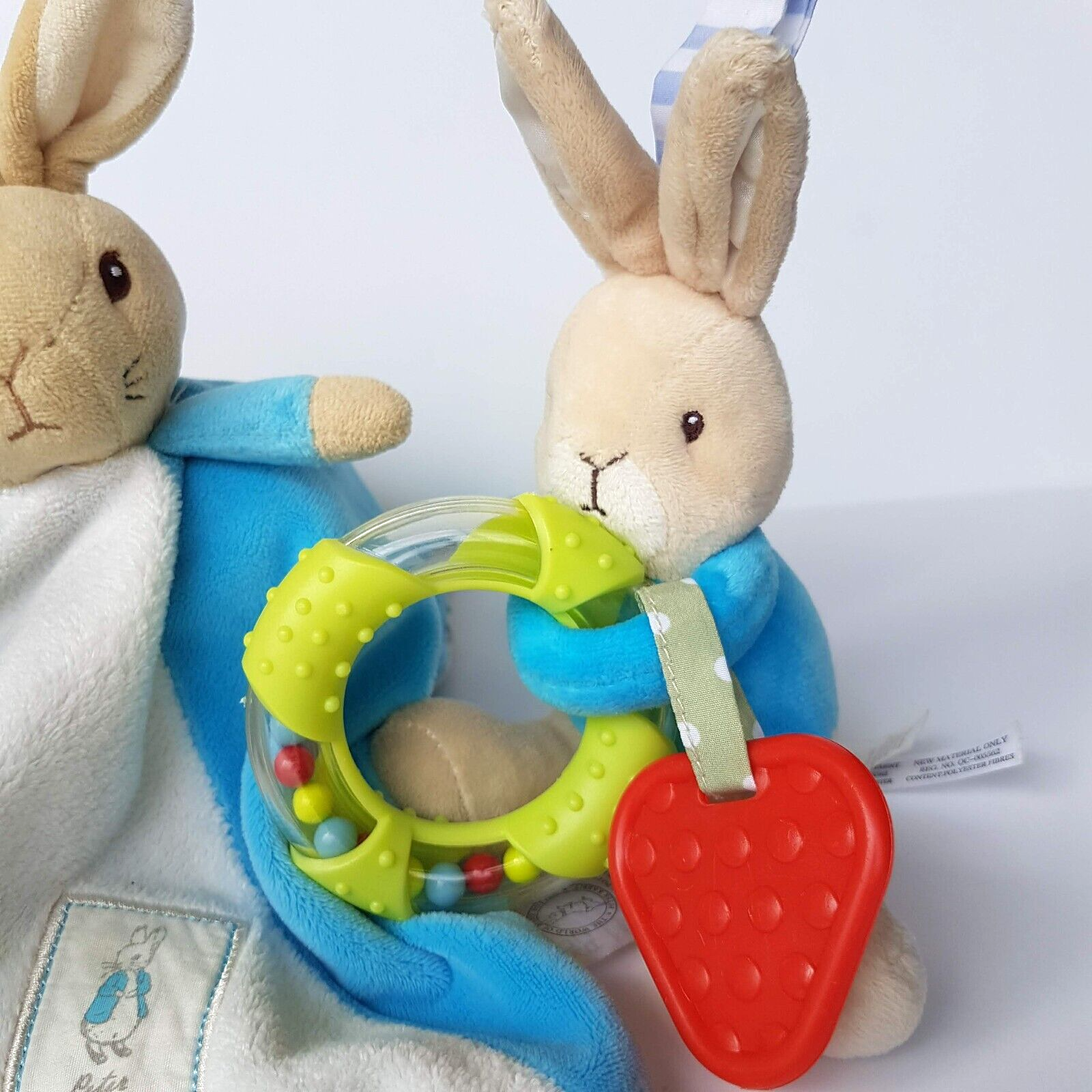 Peter Rabbit BABY TOY BUNDLE Plush Lovey Security Blanket Comforter & Rattle Toy4