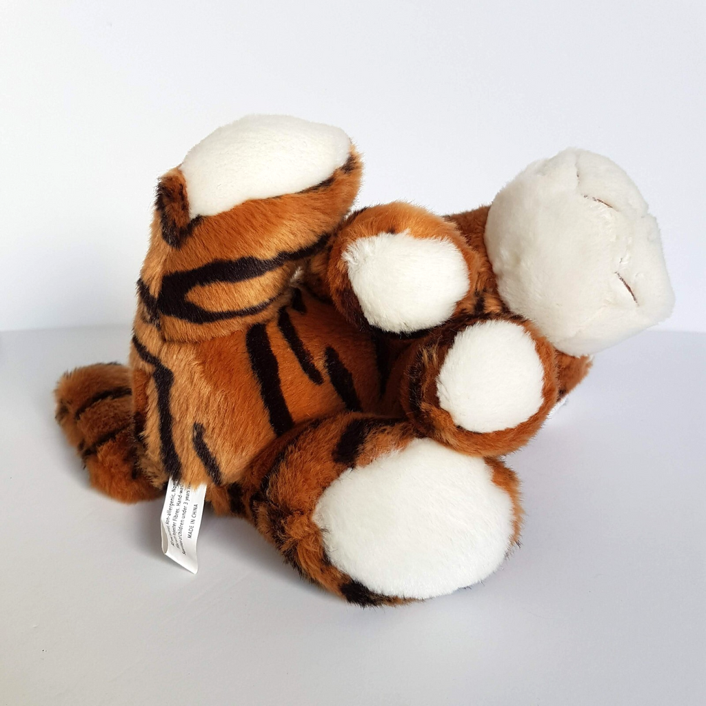 Cute TIGER WILD CAT Plush 18cm Stuffed Animal Purple Eyes Zoo Soft Toy KORIMCO8