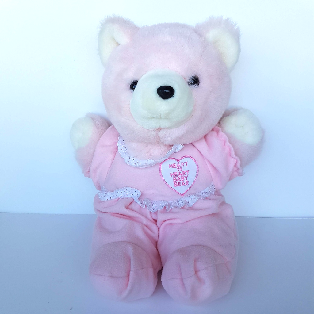 Vintage HEART TO HEART BABY BEAR Plush 37cm Mothercare Chosun NO HEART Soft Toy0