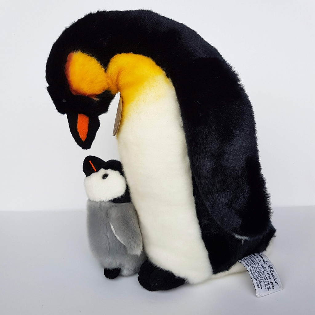Yomiko Classics MUM BABY PENGUIN Plush 27cm Stuffed Animal Soft Toy STUNNING8