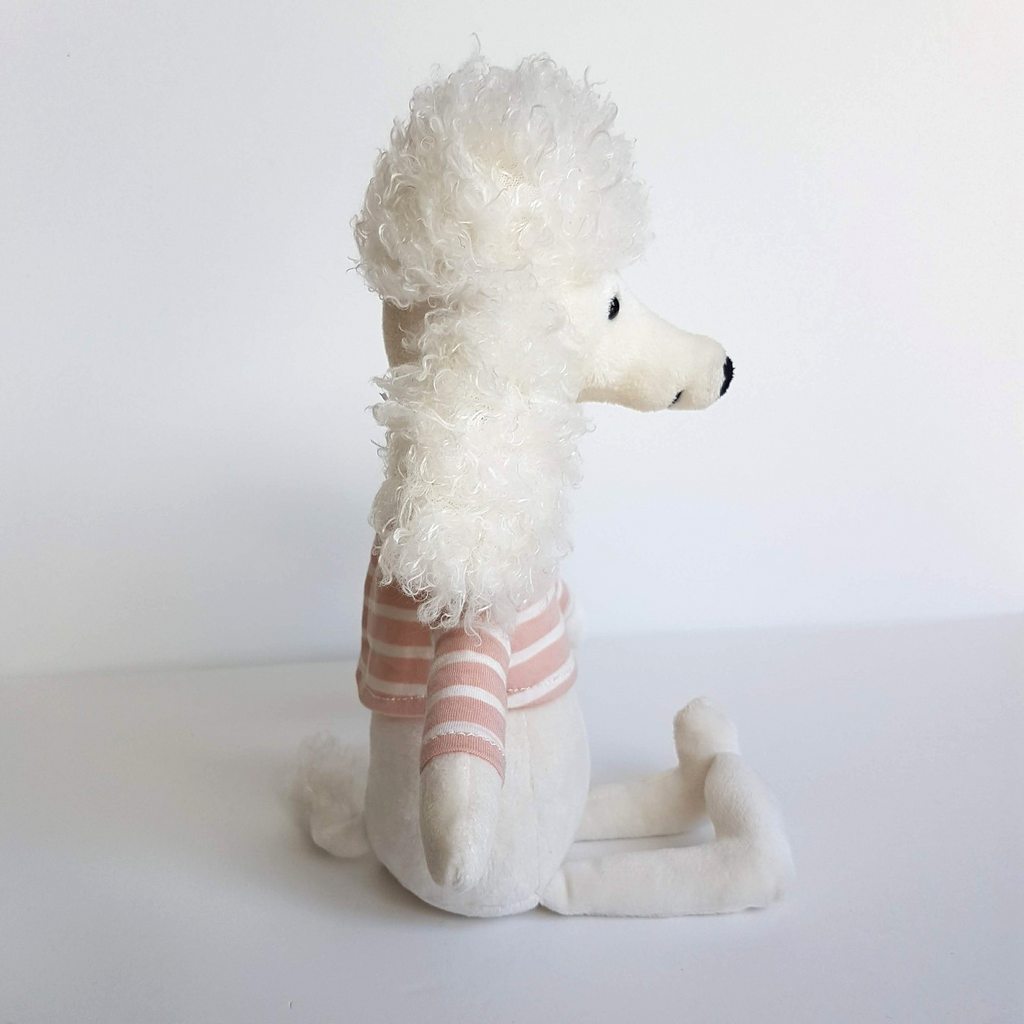 Jellycat BEATNIK BUDDY Poodle Dog Paris White Puppy Soft Toy Stuffed Animal Cute3