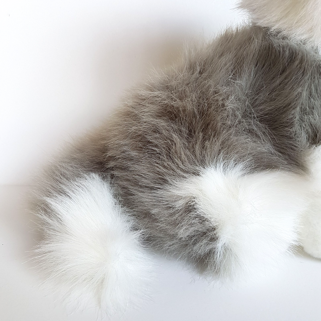 Bocchetta NORWEGIAN GREY CAT Realistic Missy Plush 30cm Stuffed Animal Soft Toy4