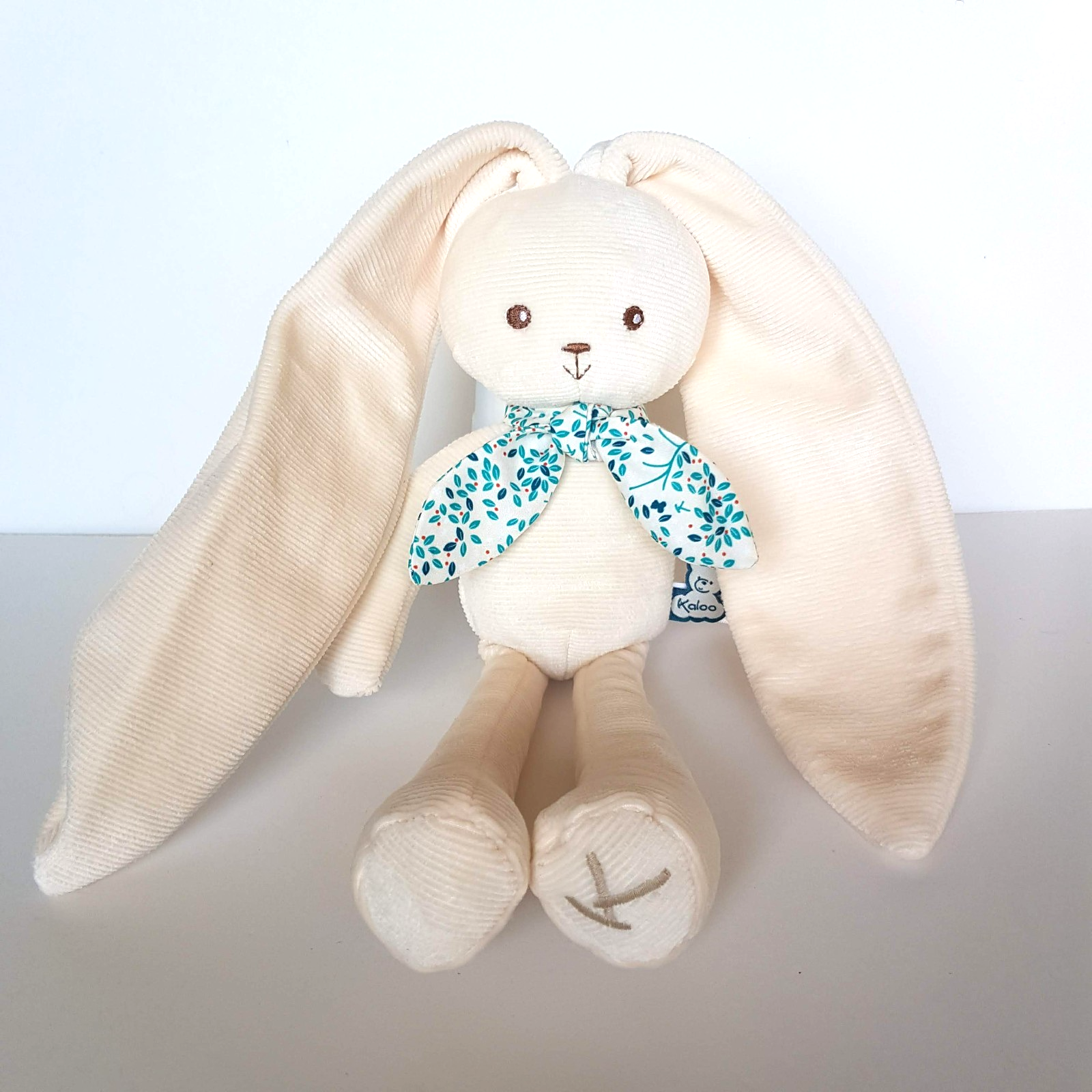 KALOO Baby BUNNY RABBIT Plush 31cm Stuffed Animal Soft Toy Corduroy Cream Floppy9