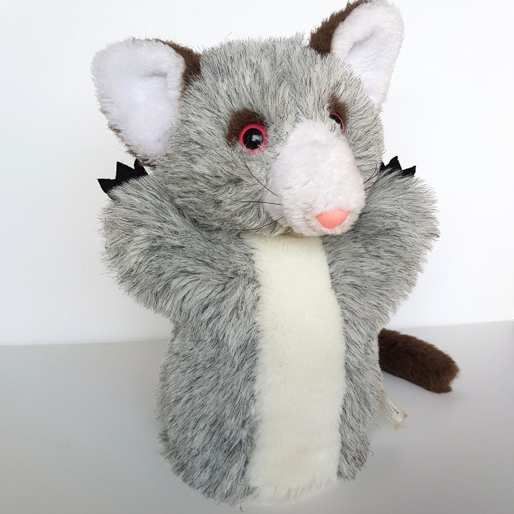 CA Australia POSSUM Hand Puppet Stuffed Animal Soft Toy Marsupial Vintage Cute1