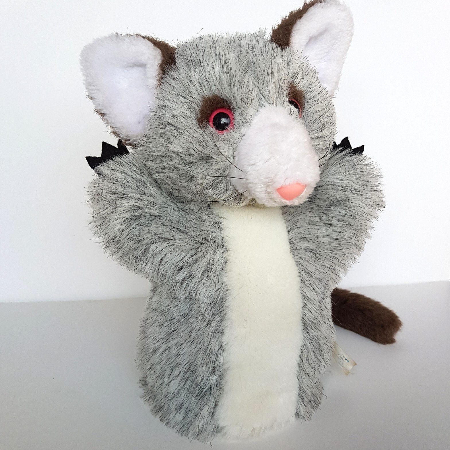 CA Australia POSSUM Hand Puppet Stuffed Animal Soft Toy Marsupial Vintage Cute1